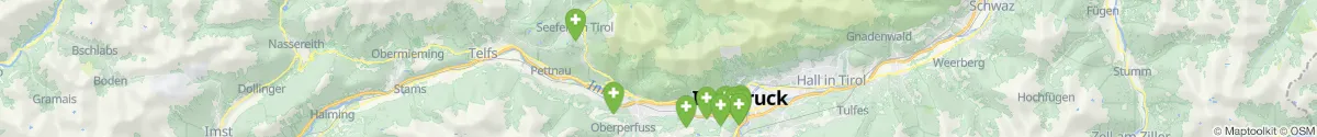 Kartenansicht für Apotheken-Notdienste in der Nähe von Oberperfuss (Innsbruck  (Land), Tirol)